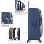 Expandable Navy Softside Luggage with Spinner Wheels