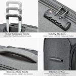 Kono 28-Inch Expandable Softside Luggage with Wheels