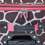 Pink Giraffe 4-Piece Softside Luggage Set
