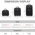 Collapsible 115L Travel Suitcase with Spinner Wheels