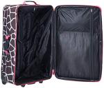 Pink Giraffe 4-Piece Softside Luggage Set