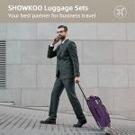 SHOWKOO 3-Piece Expandable Luggage Set - Purple