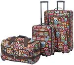 Rockland Vara Softside Owl 3-Piece Luggage Set