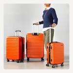 Orange Hardshell Suitcase Set with Wheels