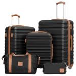 Coolife 3-Piece Hardside Luggage Set with TSA Lock