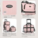 U.S. Traveler Rio Pink Expandable Carry-on Suitcase