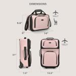 U.S. Traveler Rio Pink Expandable Carry-on Suitcase