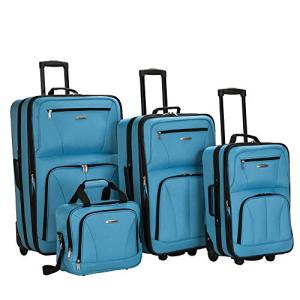Rockland Journey Expandable 4-Piece Luggage Set, Turquoise