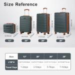 AAIVV 4 Piece Expandable Hardshell Luggage Set