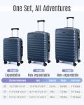 Lightweight 3-Piece Spinner Luggage Set in Royal Blue
