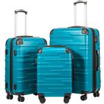 Coolife Expandable 3-Piece Luggage Set - Lake Blue
