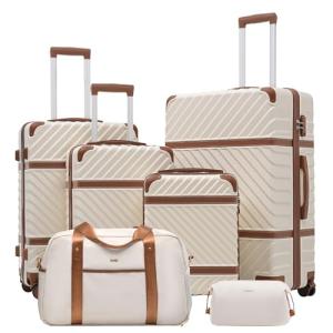 Coolife Hardshell Luggage Set with Spinner Wheels