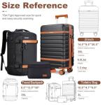 3-Piece Spinner Luggage Set with TSA Lock