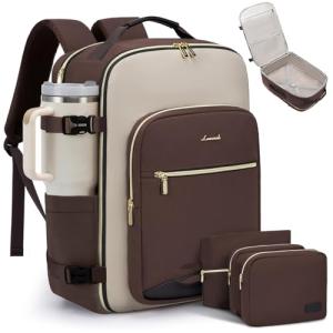 LOVEVOOK 40L Airline Approved Travel Backpack with Packing Cubes