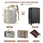 LOVEVOOK Travel Backpack for Women Men, 40L Carry On Backpack with 3 Packing Cubes,TSA Personal Item Travel Bag Airline Approved, Water Resistant Weekender Overnight Luggage Daypack