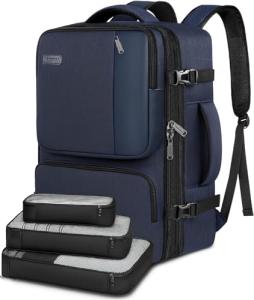 Vancropak Expandable Travel Backpack with Packing Cubes