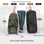STOVER 100L Rolling Duffel Bag with Toiletry Bag