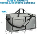 Bago 100L Packable Duffel Bag with Shoe Compartment