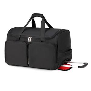 Wheeled Duffle Bag with Adjustable Divider for Shoes