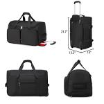 Wheeled Duffle Bag with Adjustable Divider for Shoes