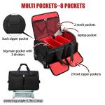 Wheeled Duffle Bag with Adjustable Divider for Shoes