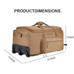 Large Tactical Wheeled Deployment Duffel Bag (Tan)