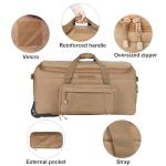 Large Tactical Wheeled Deployment Duffel Bag (Tan)