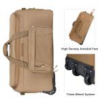 Large Tactical Wheeled Deployment Duffel Bag (Tan)