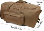 X-Large Tactical Wheeled Duffel Bag for Adventure