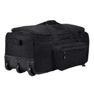 Tactical Rolling Duffel Bag for Camping - Black