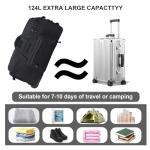 Tactical Rolling Duffel Bag for Camping - Black