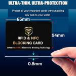 5 Pack RFID Blocking Wallet Protection Cards – Black