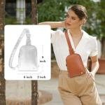 Small Leather Sling Bag for Women - Light Brown