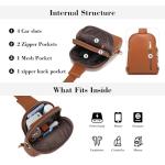 Small Leather Sling Bag for Women - Light Brown