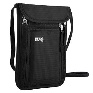 KEAFOLS RFID Blocking Passport Holder Neck Wallet