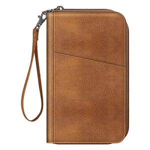 Fintie RFID Blocking Passport Holder Wallet - Brown