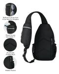 WATERFLY RFID Crossbody Sling Backpack for Travel