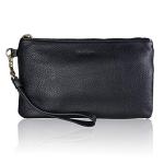 Befen Black Leather RFID Blocking Wristlet Wallet
