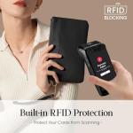 Befen Black Leather RFID Blocking Wristlet Wallet
