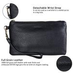 Befen Black Leather RFID Blocking Wristlet Wallet