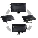 Befen Black Leather RFID Blocking Wristlet Wallet