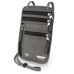 HERO RFID Blocking Neck Wallet and Travel Pouch