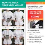 HERO RFID Blocking Neck Wallet and Travel Pouch