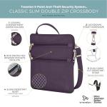 Travelon Anti-Theft Slim Double Zip Crossbody Bag