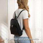 Nevenka PU Leather Casual Backpack Purse for Women