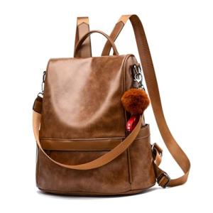 CHERUTY Women's Anti-Theft PU Leather Backpack Bag