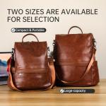 CHERUTY Women's Anti-Theft PU Leather Backpack Bag