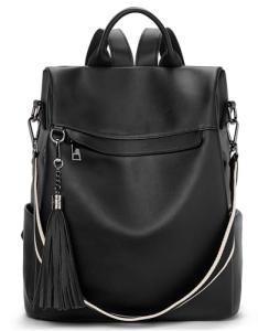 Anti-Theft PU Leather Backpack Purse for Women