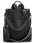 Anti-Theft PU Leather Backpack Purse for Women