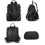 Anti-Theft PU Leather Backpack Purse for Women